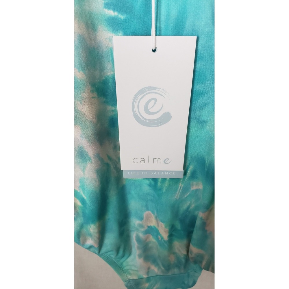 Johnny Was Calme Tie Dye One Piece Swimsuit Turquoise Blue S Beach Resort Summer - Picture 10 of 10
